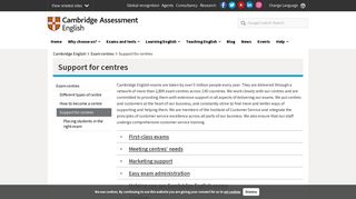 
                            6. Support for centres - Cambridge English