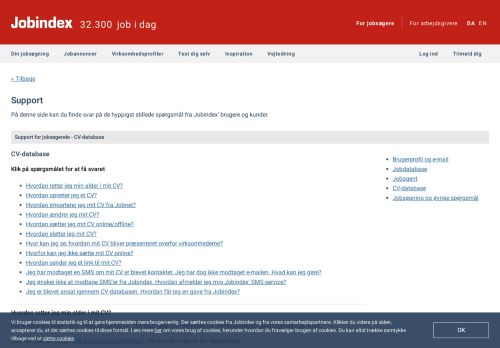 
                            6. Support for jobsøgende - CV-database | Jobindex
