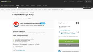 
                            3. Support for Login Ninja | CodeCanyon