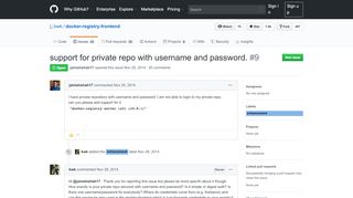 
                            10. support for private repo with username and password. · Issue #9 · kwk ...