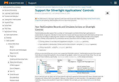 
                            12. Support for Silverlight Applications' Controls | TestComplete ...