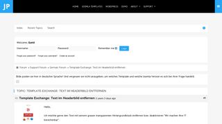 
                            7. Support Forum: Template Exchange: Text im Headerbild entfernen (1 ...