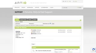 
                            7. Support Forums - ARTIO