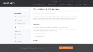 
                            9. Support: FTP-Programme unter Hosting downloaden | Hoststar