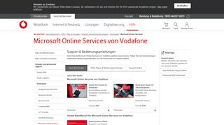 
                            11. Support für Microsoft Online Services - Vodafone