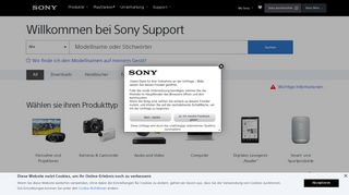 
                            6. Support für Produkte von Sony | Sony DE