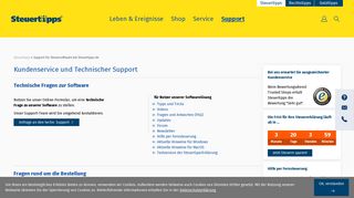 
                            5. Support für Steuersoftware bei Steuertipps.de