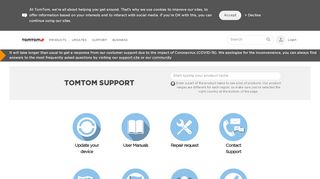 
                            5. Support Home Page - TomTom