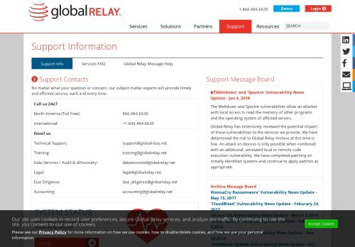
                            13. Support Info - Global Relay