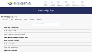 
                            5. Support | Knowledge Base - BackOffice - Nirmal Bang