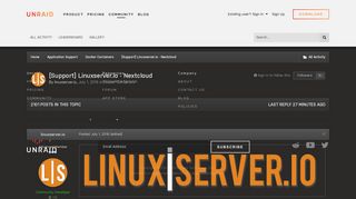 
                            11. [Support] Linuxserver.io - Nextcloud - Docker Containers - Unraid