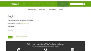 
                            3. Support Login | iRobot Customer Care