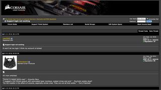 
                            6. Support login not working - The Corsair User Forums