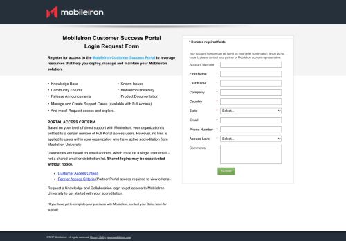 
                            5. Support Login Request - MobileIron