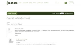 
                            10. Support - login required on all page - Mahara ePortfolio System