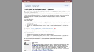 
                            13. Support Material: Using Digital Technologies: Graphic Organizers