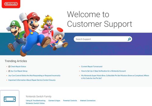 
                            13. Support - Nintendo - Customer Service