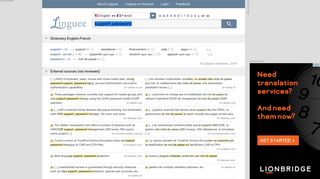 
                            9. support password - French translation – Linguee