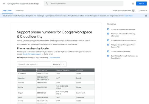 
                            7. Support phone numbers for G Suite & Cloud Identity - G Suite Admin ...