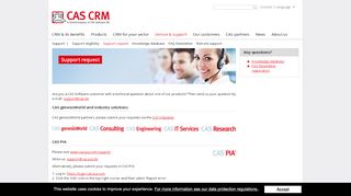 
                            11. Support request for the CRM products from CAS Mittelstand