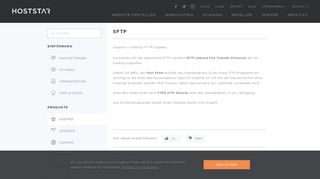 
                            8. Support: SFTP-Zugangsdaten unter Hosting ändern | Hoststar