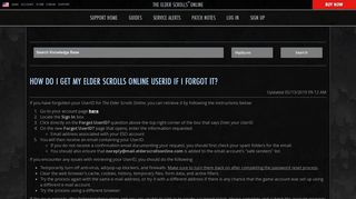 
                            6. Support | The Elder Scrolls Online