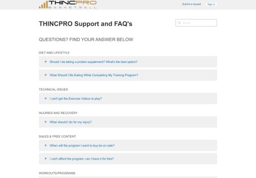 
                            11. Support - THINCPRO Support and FAQ's