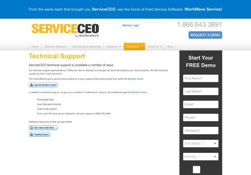 
                            7. Support & Training - Technical Support | ServiceCEO Office Edition