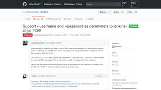 
                            3. Support --username and --password as parameters to jenkins-cli.jar ...