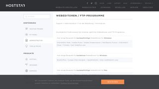
                            12. Support: Webeditoren / FTP-Programme | Hoststar