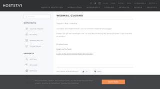Support: Webmail-Zugang | Hoststar