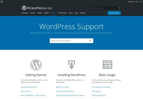 
                            1. Support | WordPress.org