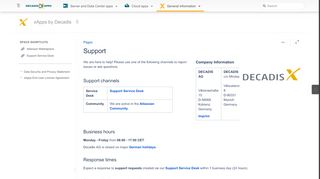 
                            5. Support - xApps by Decadis - Decadis Apps