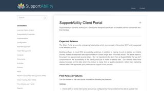 
                            2. SupportAbility Client Portal - SupportAbility Knowledge Base