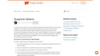 
                            3. Supporto Italiano – Help Center - Wattpad Support