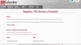 
                            9. Supporto > PEC Accesso e Parametri @kefa.it
