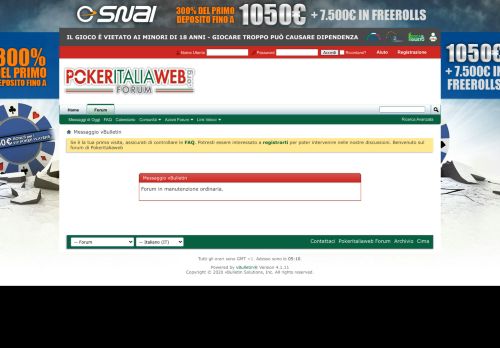 
                            4. [Supporto] Problemi con Eurobet? - Pokeritaliaweb Forum