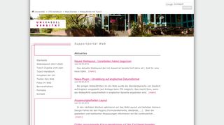 
                            8. Supportportal Web: Aktuelles - Uni Kassel