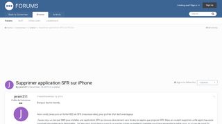
                            12. Supprimer application SFR sur iPhone - L'atelier - Forums Consomac