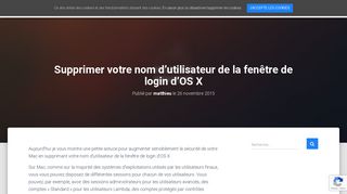 
                            6. Supprimer votre nom d'utilisateur de la fenêtre de login d'OS X ...