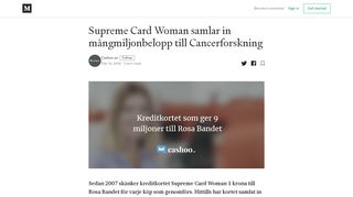 
                            13. Supreme Card Woman samlar in mångmiljonbelopp till Cancerforskning