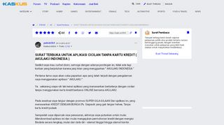 
                            13. SURAT TERBUKA UNTUK APLIKASI CICILAN TANPA KARTU KREDIT ( AKULAKU ...