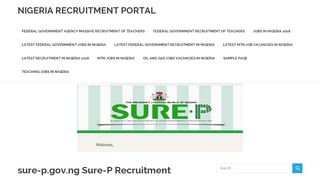 
                            10. sure-p.gov.ng Sure-P Recruitment 2018/2018 Portal Website Detail ...