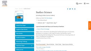 
                            1. Surface Science - Journal - Elsevier