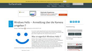 
                            6. SurfaceInside | Windows Hello – Anmeldung über die Kamera ...