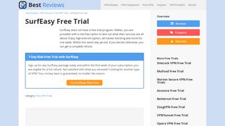 
                            6. SurfEasy Free Trial Account, Download - Best Reviews