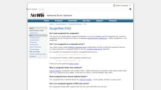 
                            5. SurgeWeb FAQ - Netwin Ltd