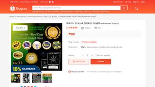 
                            13. SURICH SCALAR ENERGY SAVER | Shopee Philippines