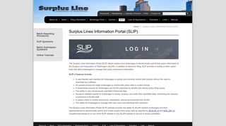 
                            4. Surplus Lines Information Portal (SLIP) | Surplus Lines ...
