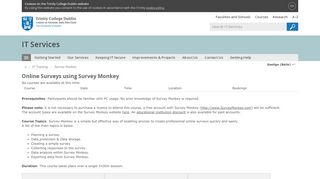 
                            10. Survey Monkey - IT Services : Trinity College Dublin